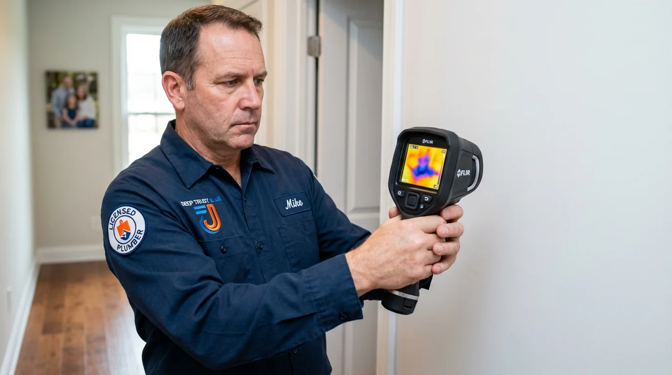 Thermal imaging leak detection by Johns Plumbing LLC in Pennsburg