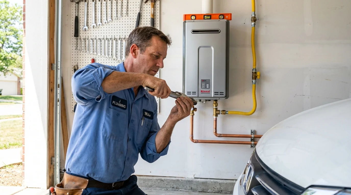 Tankless water heater installation by a Johns Plumbing LLC plumber in Pennsburg